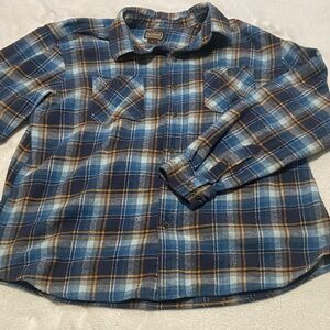 Men's Blue Plaid Button-Down Shirt - Casual Long Sleeve